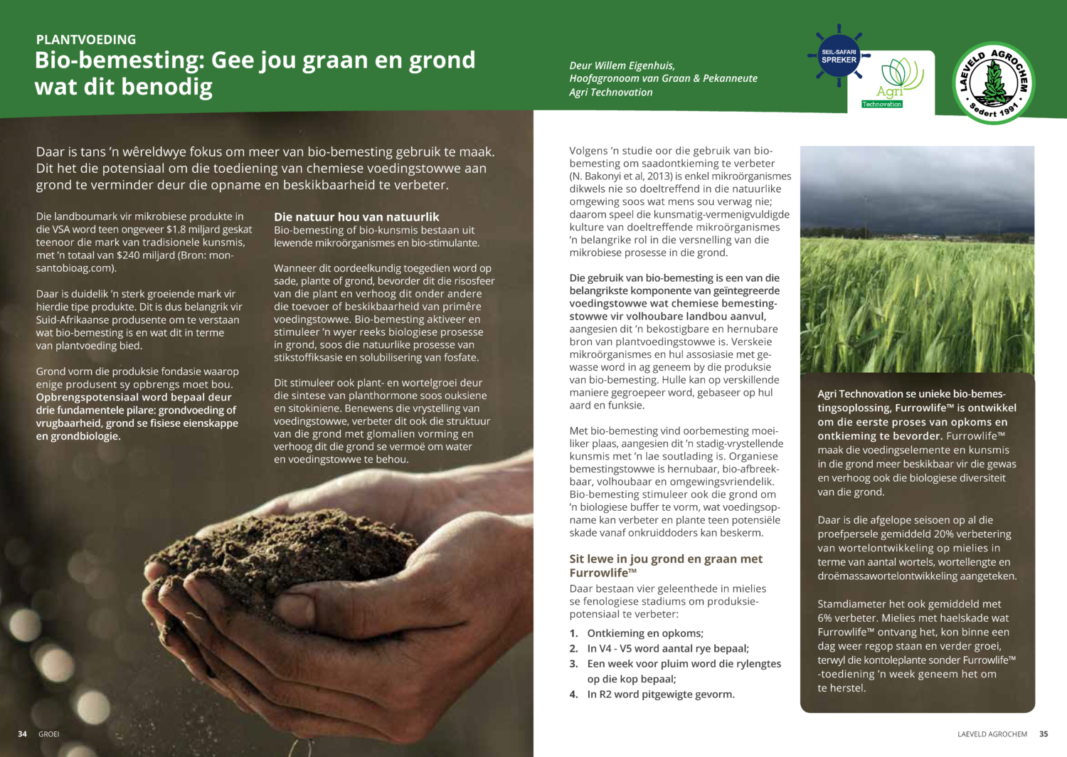 Bio-bemesting: Gee jou graan en grond wat dit benodig - Agri Technovation